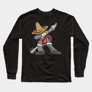 Cinco De Mayo Dabbing Mexican Mariachi Singer Long Sleeve T-Shirt